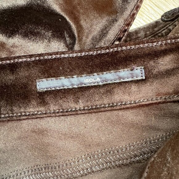 New Citizens of Humanity Isola Cropped Trouser Pants Velvet Mid Rise Black 27 - Picture 9 of 13